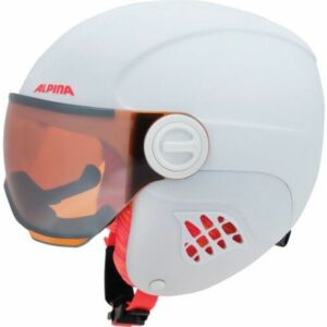 Alpina Sports CARAT LE VISOR bílá (54 - 58) - Dětská lyžařská helma Alpina Sports