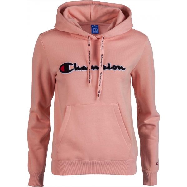 Champion HOODED SWEATSHIRT světle růžová L - Dámská mikina Champion