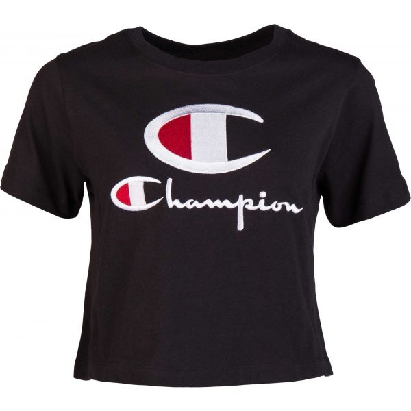 Champion CREWNECK CROPTOP černá L - Dámské tričko Champion
