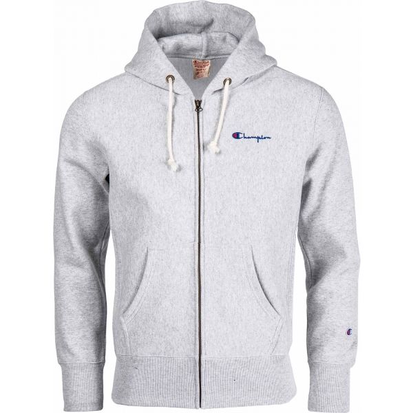 Champion HOODED FULL ZIP SWEATSHIRT šedá M - Pánská mikina Champion