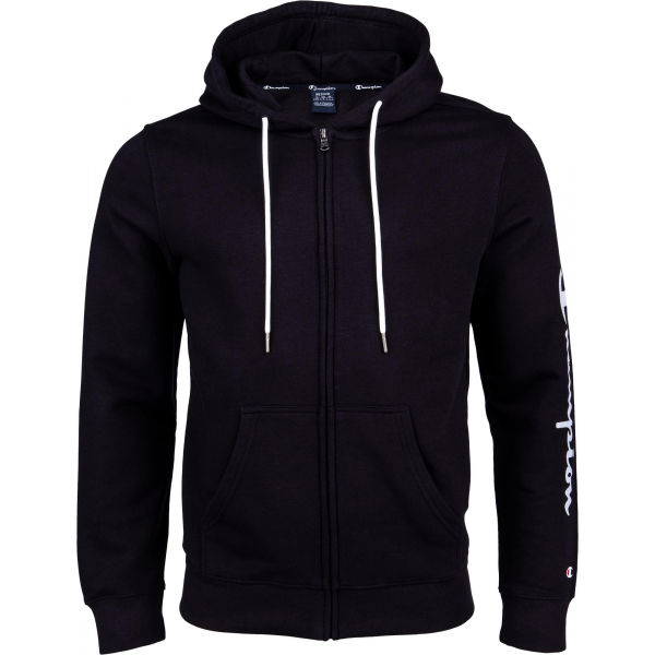 Champion HOODED FULL ZIP SWEATSHIRT černá S - Pánská mikina Champion