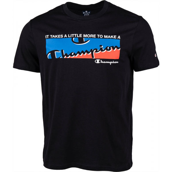 Champion CREWNECK T-SHIRT černá S - Pánské tričko Champion