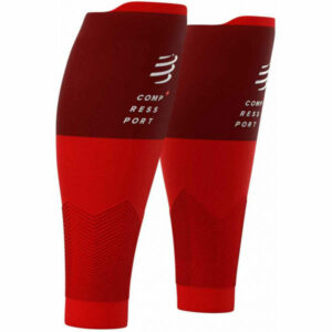 Compressport R2V2 červen&aacute; T2 - Kompresn&iacute; l&yacute;tkov&eacute; n&aacute;vleky Compressport