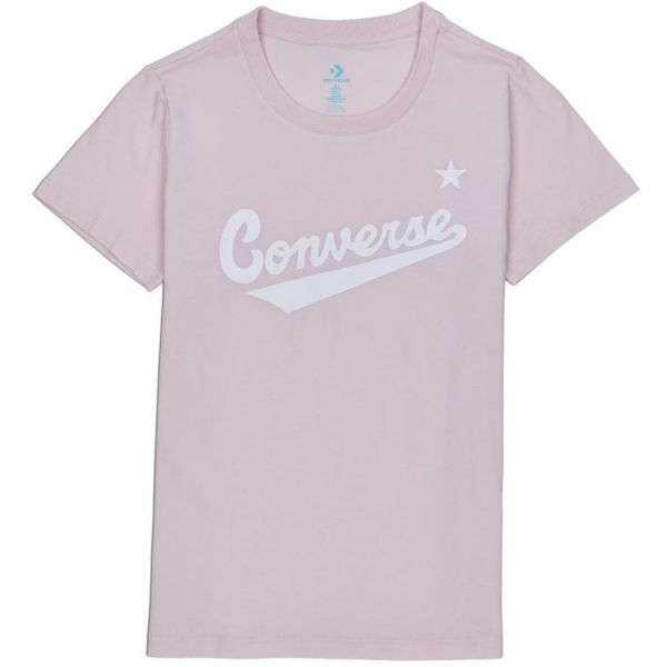 Converse WOMENS NOVA CENTER FRONT LOGO TEE růžová S - Dámské tričko Converse
