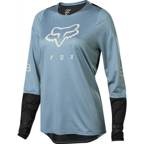 Fox WMNS DEFEND LS JERSEY modrá M - Dámský dres na kolo Fox