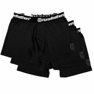 Horsefeathers DYNASTY 3PACK BOXER SHORTS černá M - Pánské boxerky Horsefeathers