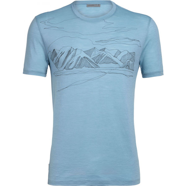 Icebreaker SPECTOR SS CREWE CORONET PEAK modrá S - Pánské sportovní tričko Icebreaker