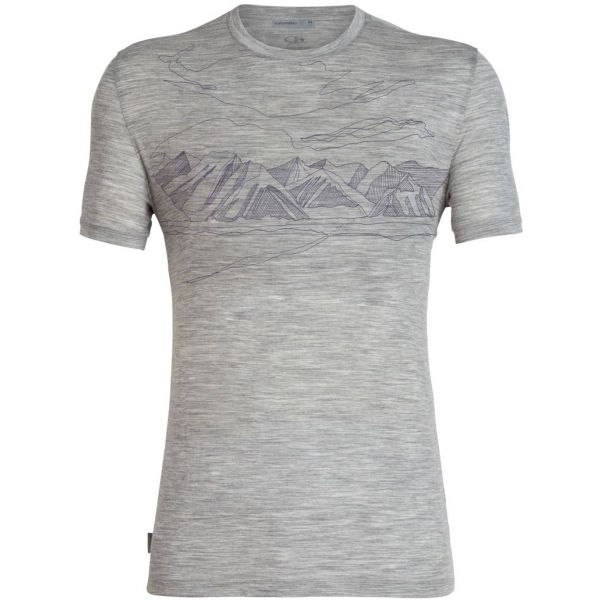 Icebreaker SPECTOR SS CREWE CORONET PEAK šedá XL - Pánské sportovní tričko Icebreaker