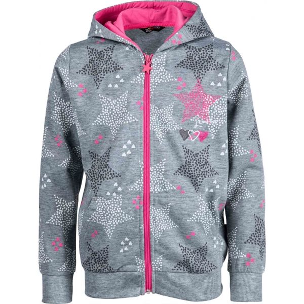 Lewro NAT růžová 152-158 - Dětská mikina Lewro