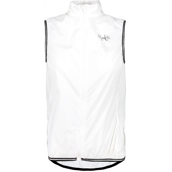 Maloja EVA M.VEST bílá L - Ultralehká wind-block vesta Maloja