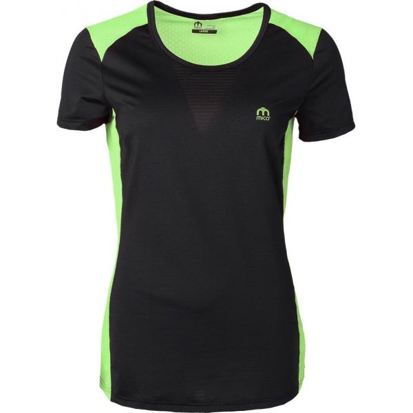 Mico W HALF SLVS R/NECK SHIRT RUN zelená M - Dámské běžecké triko Mico