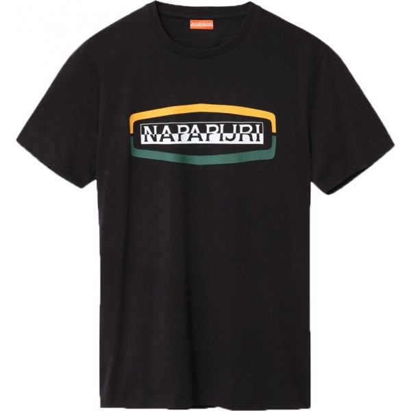 Napapijri SOGY SS BRIGHT černá M - Pánské tričko Napapijri