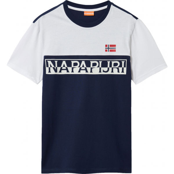 Napapijri SARAS tmavě modrá XL - Pánské tričko Napapijri