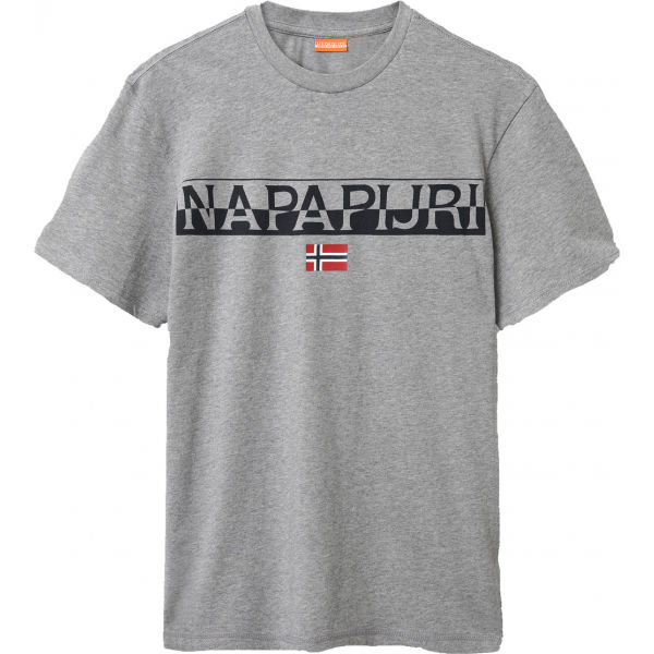 Napapijri SARAS šedá S - Pánské tričko Napapijri