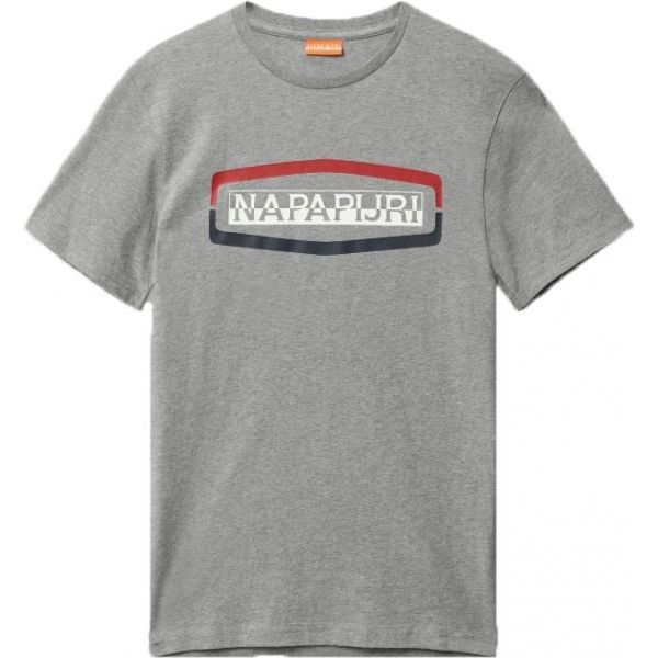 Napapijri SOGY SS BRIGHT šedá L - Pánské tričko Napapijri
