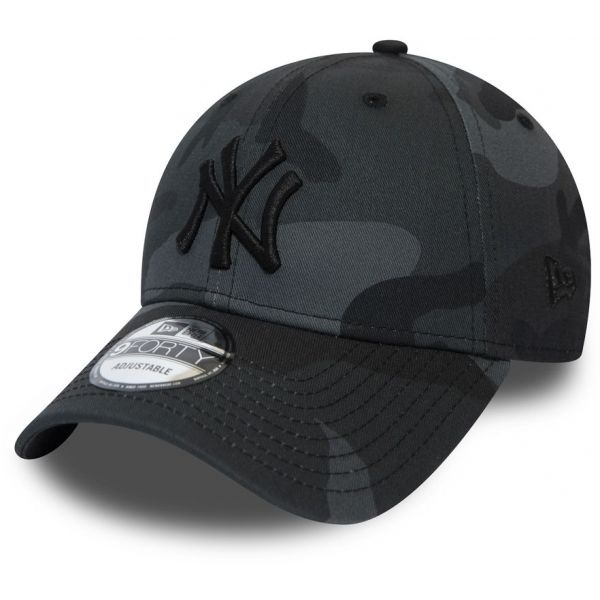New Era 9FORTY MLB CAMO ESSENTIAL NEW YORK YANKEES tmavě šedá UNI - Pánská klubová kšiltovka New Era