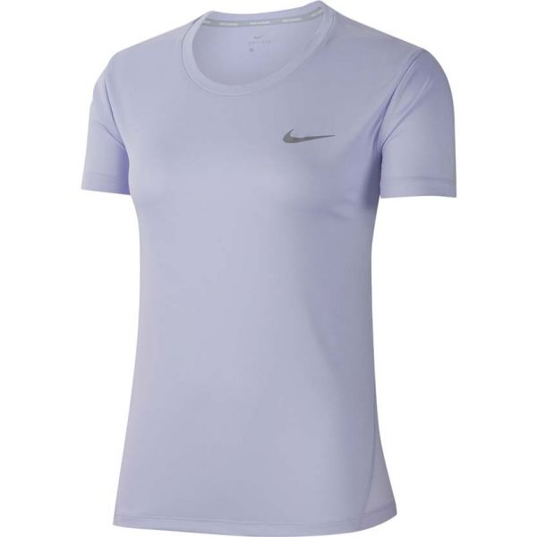 Nike MILER TOP SS fialová XS - Dámské tričko Nike