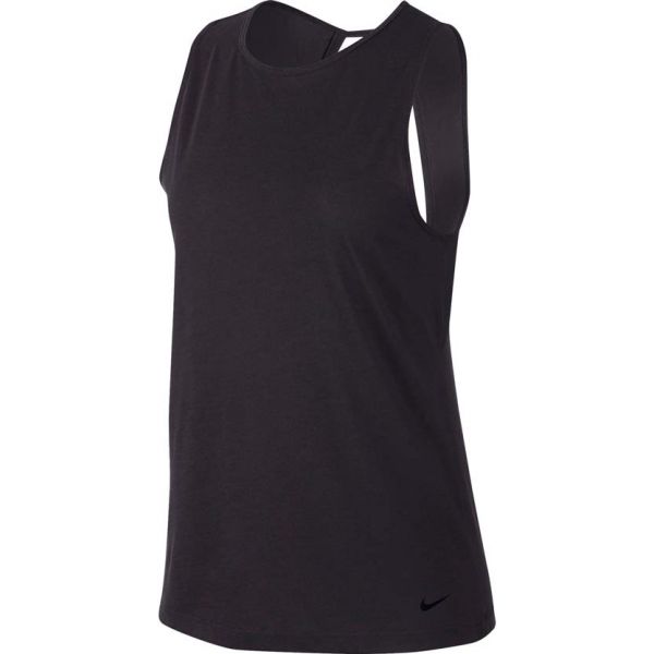 Nike DRY TANK STUDIO OPEN BACK černá L - Dámské tílko Nike