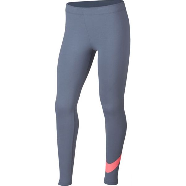 Nike NSW FAVORITES SWSH TIGHT šedá M - Dívčí legíny Nike