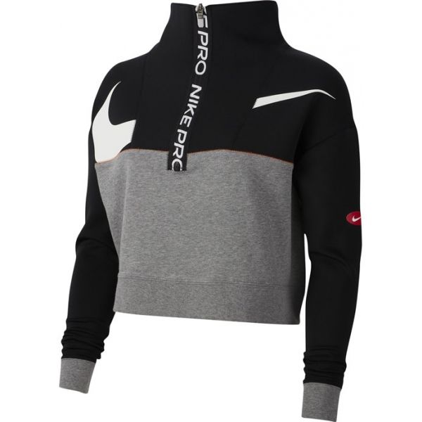 Nike DRY GT FT FLC TOP ICNCLSH černá L - Dámská mikina Nike