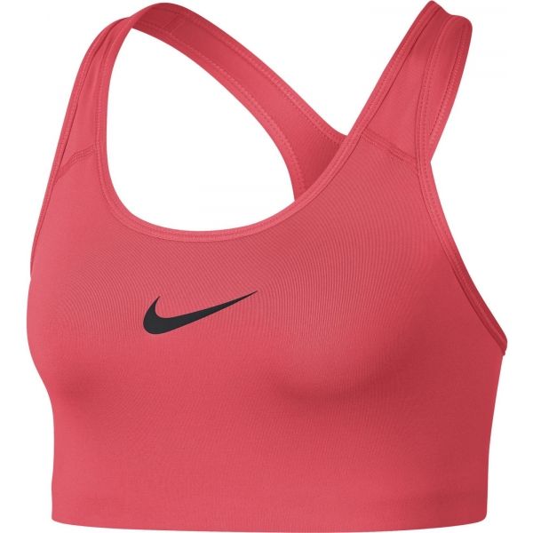 Nike SWOOSH BRA červená L - Sportovní podprsenka Nike