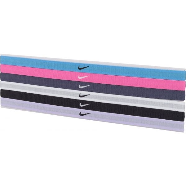 Nike SWOOSH SPORT HEADBANDS 6 PACK 2.0 šedá UNI - Dámské čelenky Nike