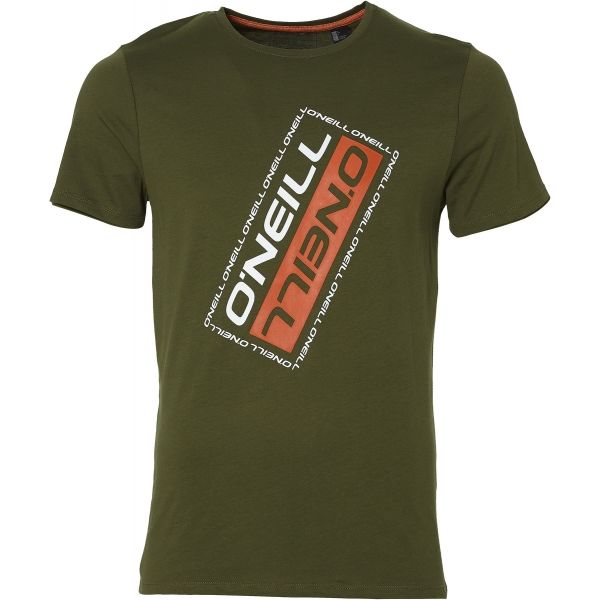 O'Neill LM SLANTED T-SHIRT tmavě zelená S - Pánské tričko O'Neill