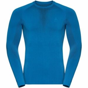 Odlo SUW MEN'S TOP L/S CREW NECK PERFORMANCE WARM modrá L - Pánské tričko Odlo