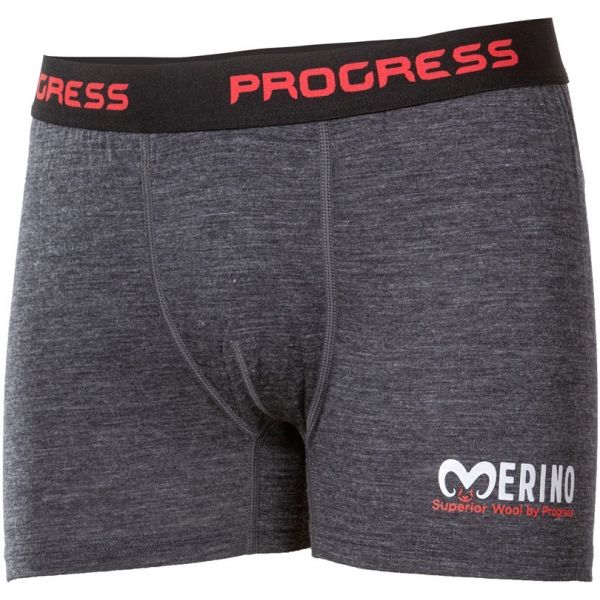 Progress MERINO BOXER šedá XL - Pánské boxerky Progress