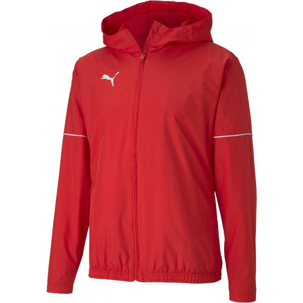 Puma TEAM GOAL RAIN JACKET červená S - Pánská sportovní bunda Puma