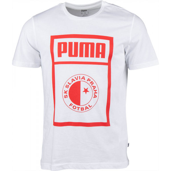 Puma SLAVIA PRAGUE GRAPHIC TEE tmavě šedá S - Pánské triko Puma