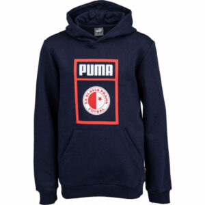 Puma SLAVIA PRAGUE GRAPHIC TEE JR modr&aacute; 140 - Juniorsk&aacute; mikina Puma
