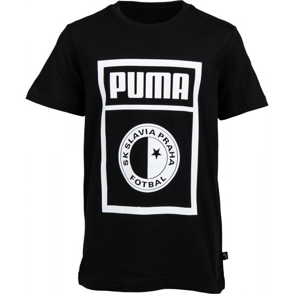 Puma SLAVIA PRAGUE GRAPHIC TEE JR tmavě šedá 152 - Juniorské triko Puma