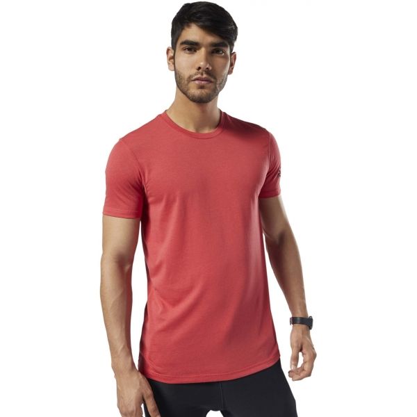 Reebok COMMERCIAL CHANNEL SHORT SLEEVE TEE červená XL - Pánské triko Reebok