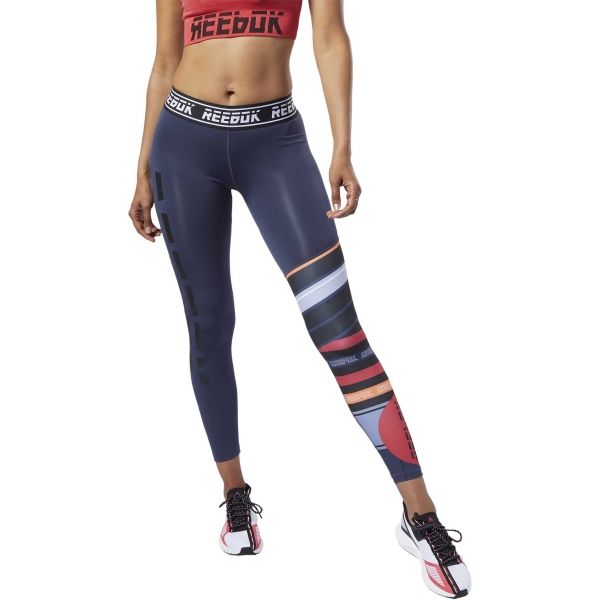 Reebok WOR MYT ENGINEERED TIGHT tmavě modrá XL - Dámské legíny Reebok