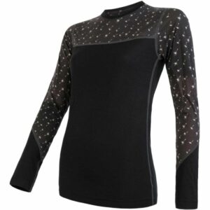 Sensor MERINO IMPRESS čern&aacute; S - D&aacute;msk&eacute; funkčn&iacute; triko Sensor