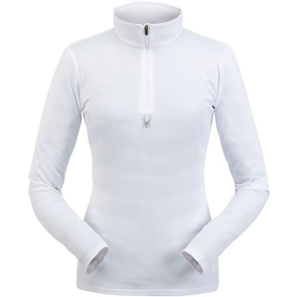 Spyder TEMPTING ZIP T-NECK bílá M - Dámská mikina Spyder