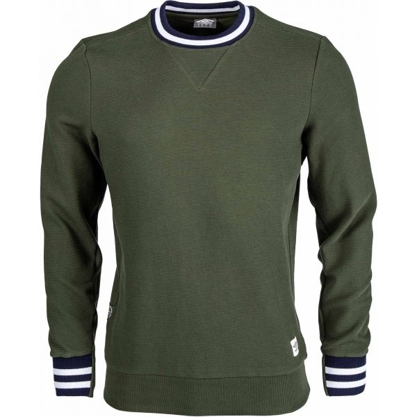 Umbro THE MOTTRAM STRUCTURED SWEAT tmavě zelená M - Pánská mikina Umbro