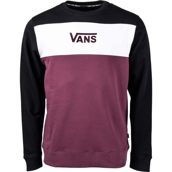 Vans MN RETRO ACTIVE CREW vínová XL - Pánská mikina Vans