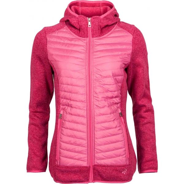 Willard MELY růžová S - Dámská kombinovaná mikina Willard