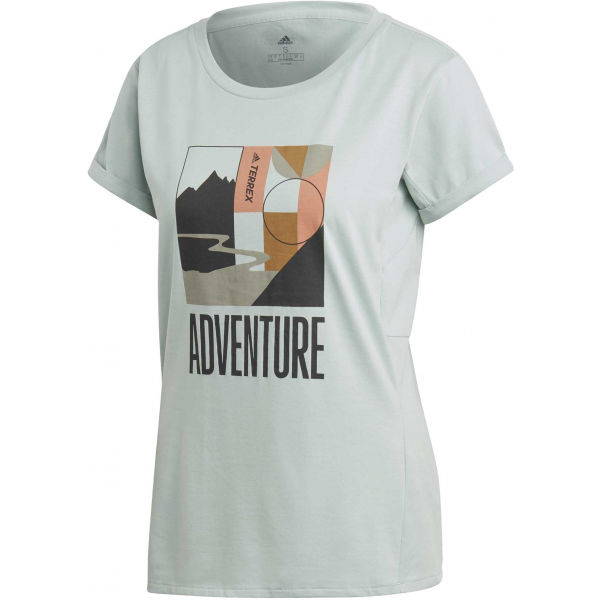 adidas TX ADVENTURE světle zelená XL - Dámské outdoorové tričko adidas