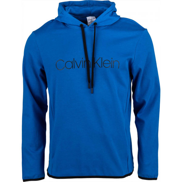 Calvin Klein L/S HOODIE modrá M - Pánská mikina Calvin Klein