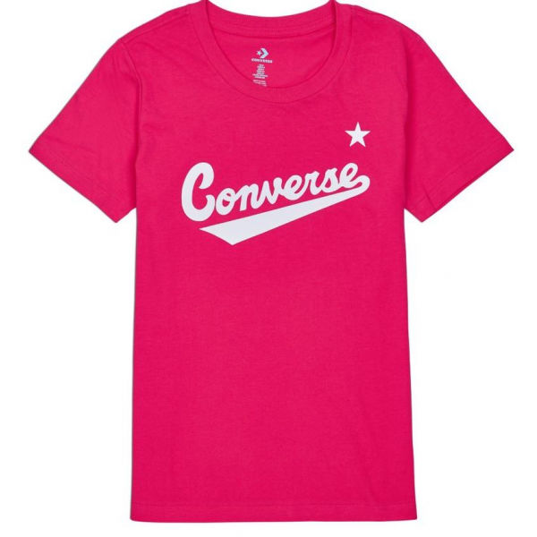 Converse WOMENS NOVA CENTER FRONT LOGO TEE růžová L - Dámské tričko Converse