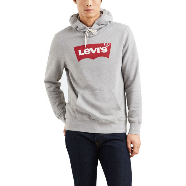 Levi's GRAPHIC PO HOODIE-B šedá S - Pánská mikina Levi's
