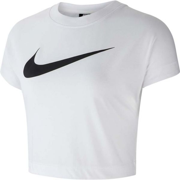 Nike NSW SWSH TOP CROP SS bílá S - Dámský top Nike