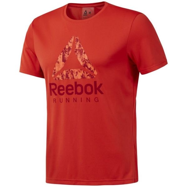 Reebok RUN GRAPHIC TEE červená XXL - Pánské triko Reebok