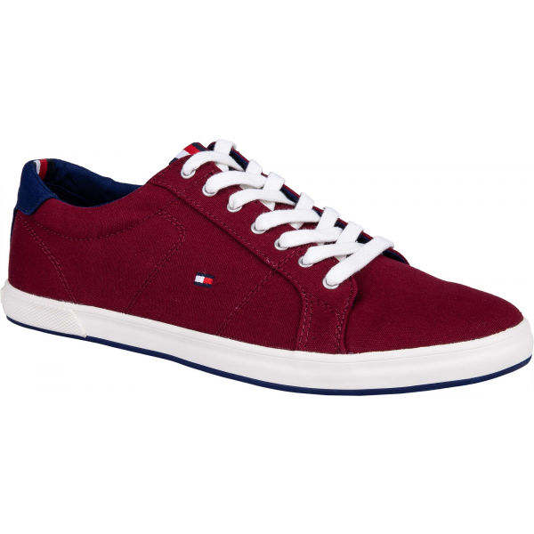 Tommy Hilfiger ICONIC LONG LACE SNEAKER vínová 45 - Pánské tenisky Tommy Hilfiger