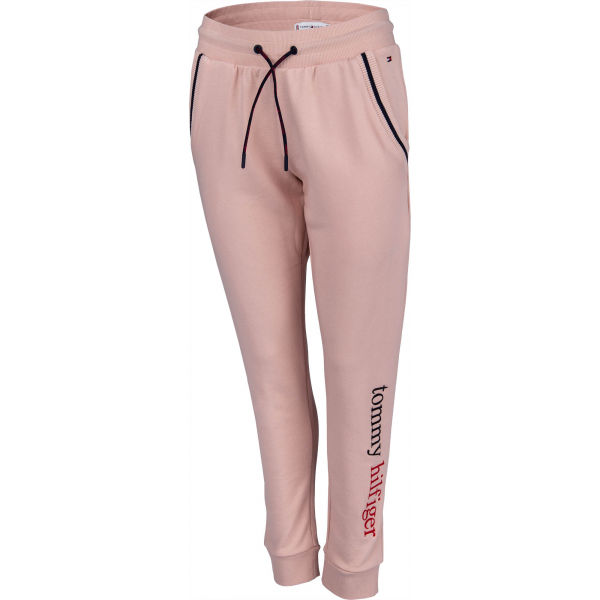 Tommy Hilfiger PANT LWK světle růžová L - Dámské tepláky Tommy Hilfiger