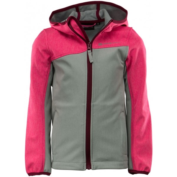 ALPINE PRO SAMEO šedá 152-158 - Dětská softshellová bunda ALPINE PRO