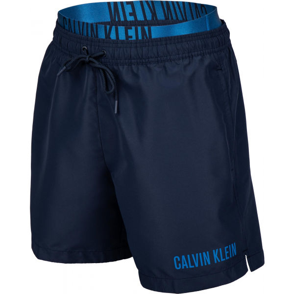 Calvin Klein MEDIUM DOUBLE WB tmavě modrá S - Pánské šortky do vody Calvin Klein